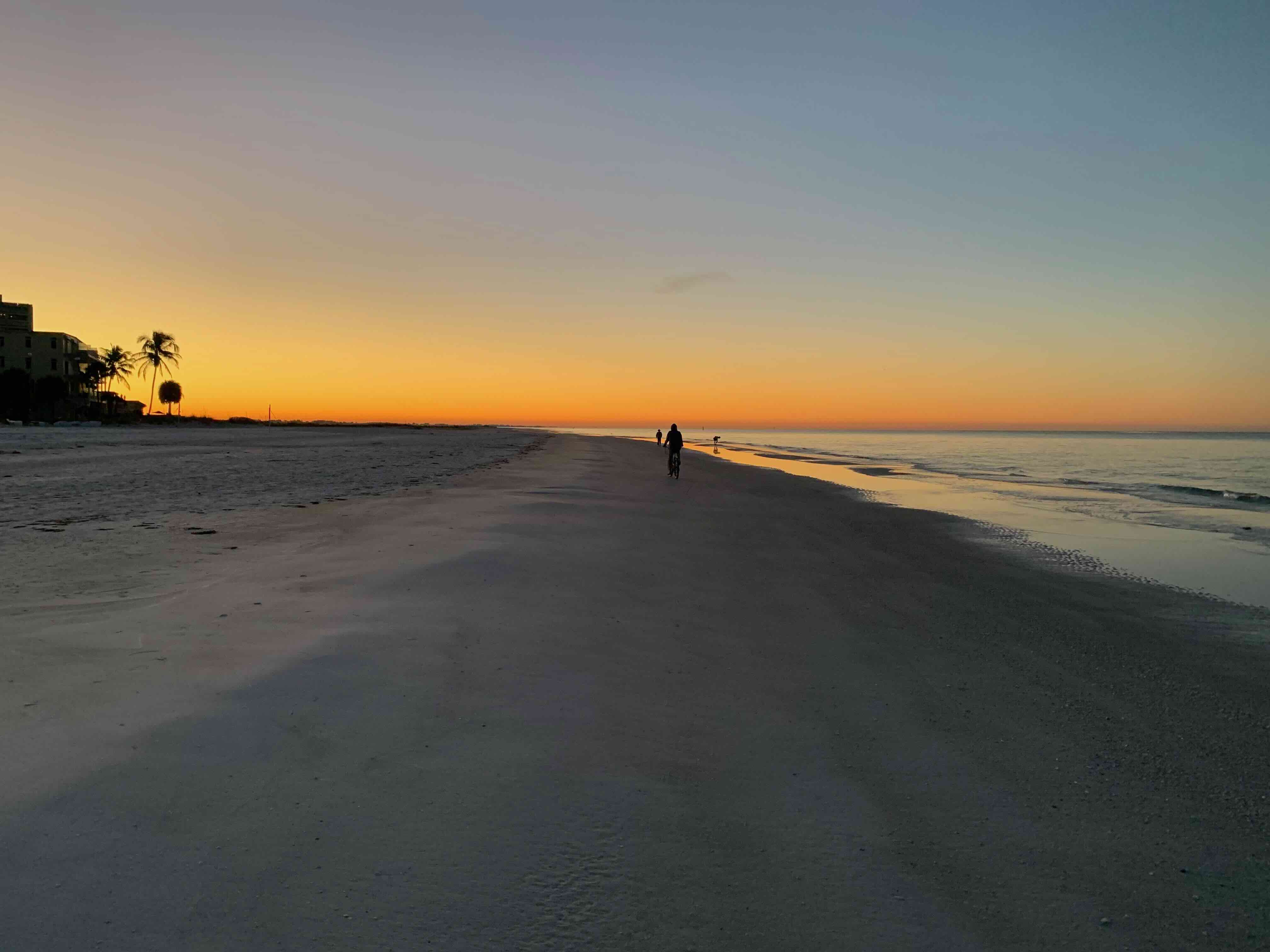Sunrise on a clear morning.