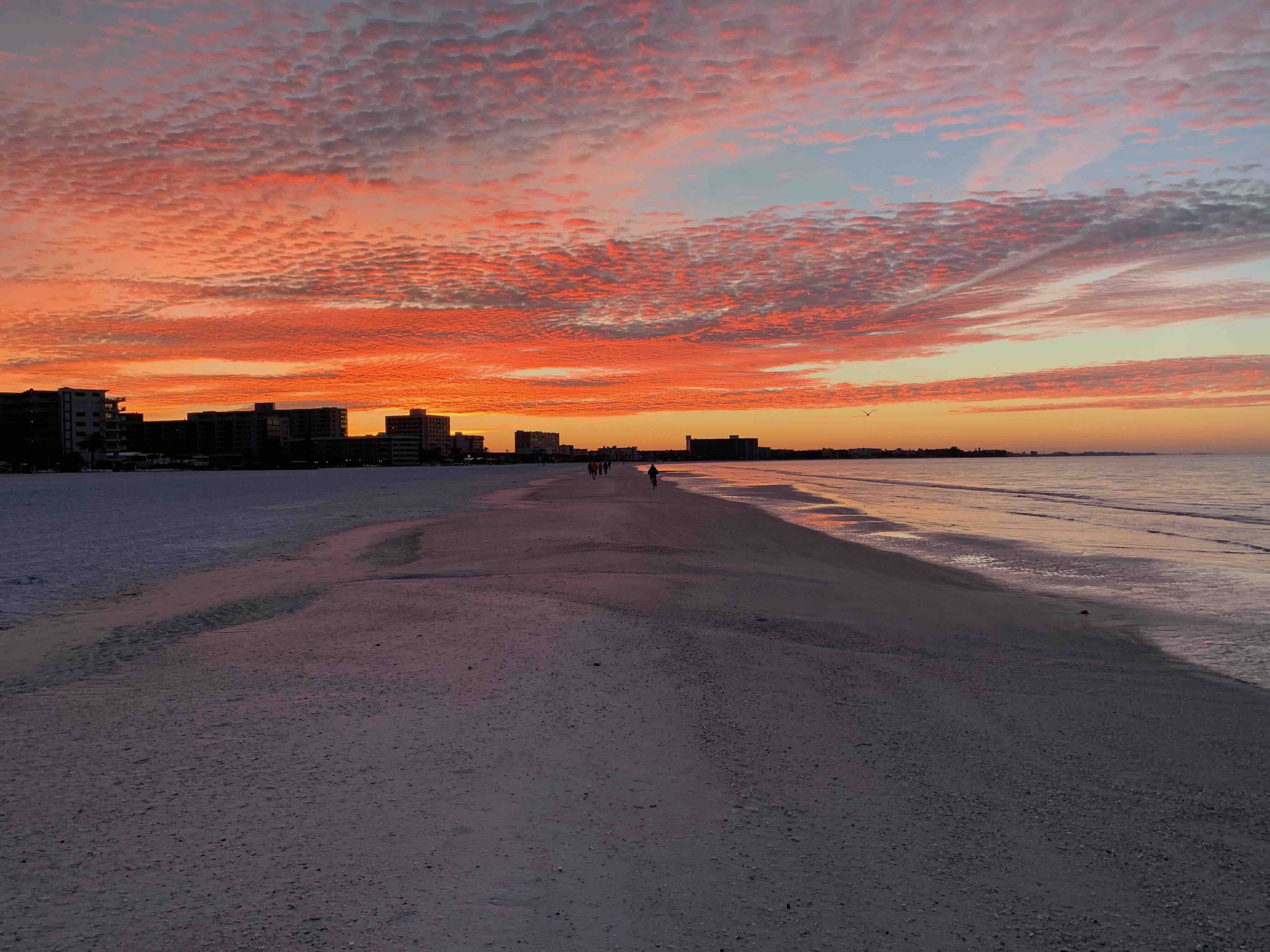 Sunrise on a cloudy morning.