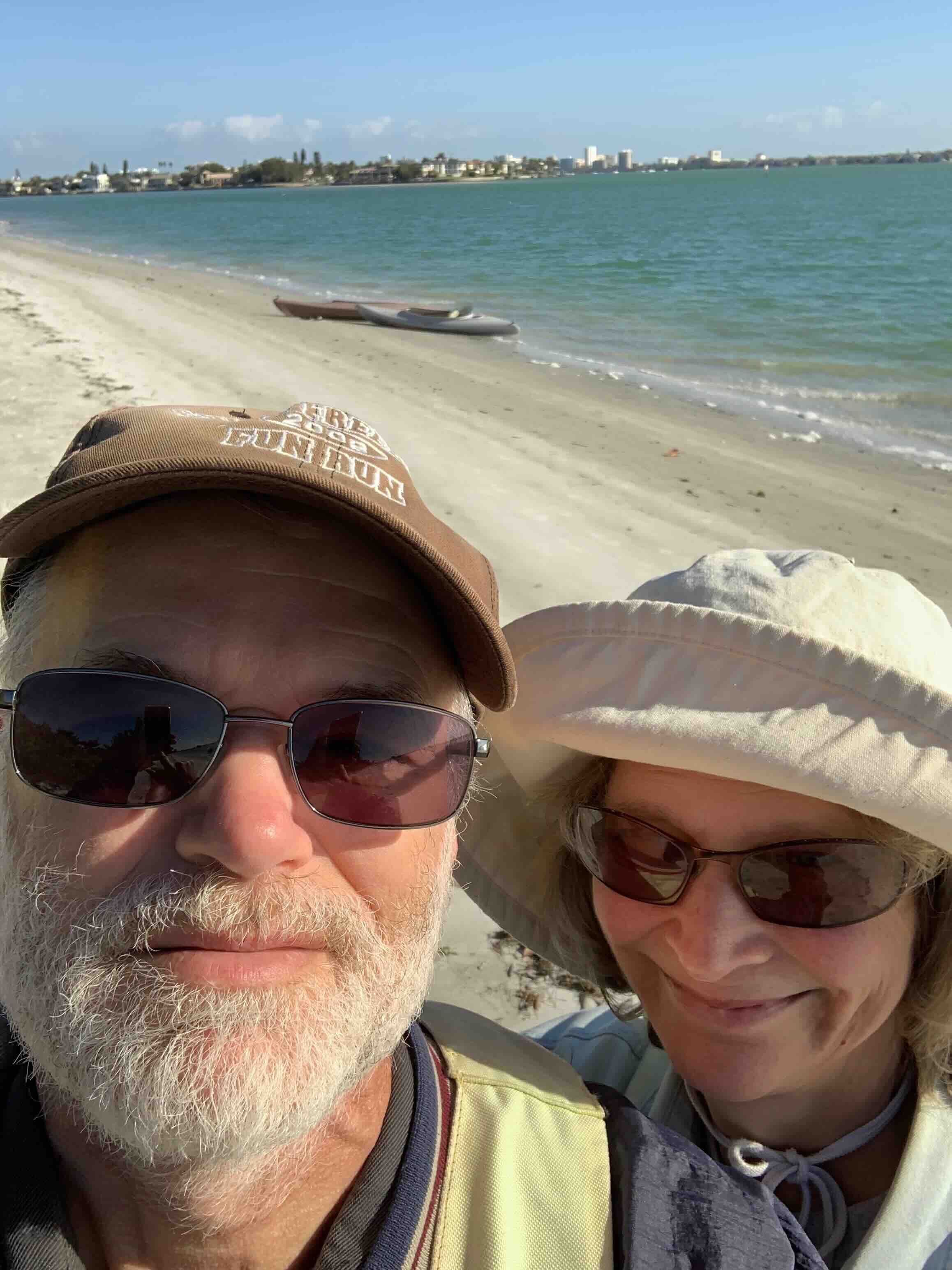 We are about to kayak back to Karen's.