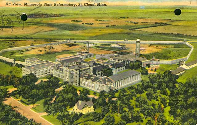 Older postcard showing the campus