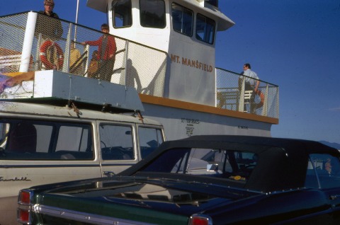on ferry on Lake Champlain