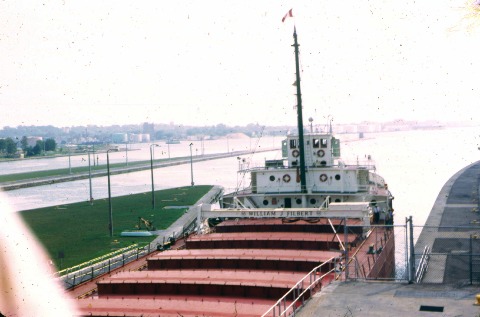 ship going through Soo Locks