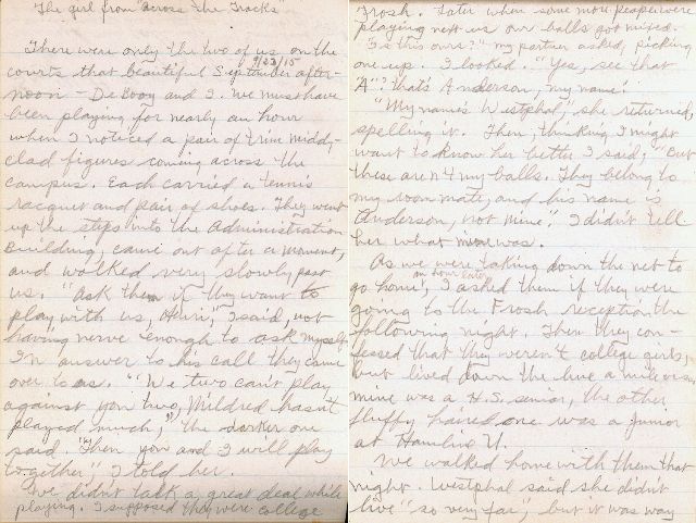 pages 1 and 2 of the Girl from 'Across the Tracks'