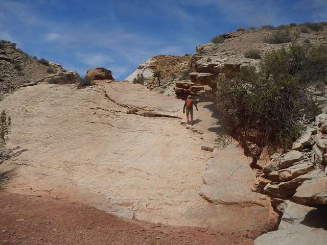 Starting up to Ding canyon