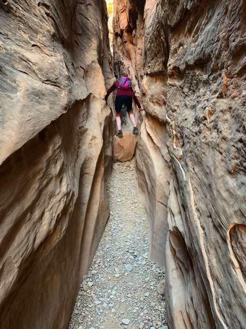 Sometimes obstacles blocked the narrow path