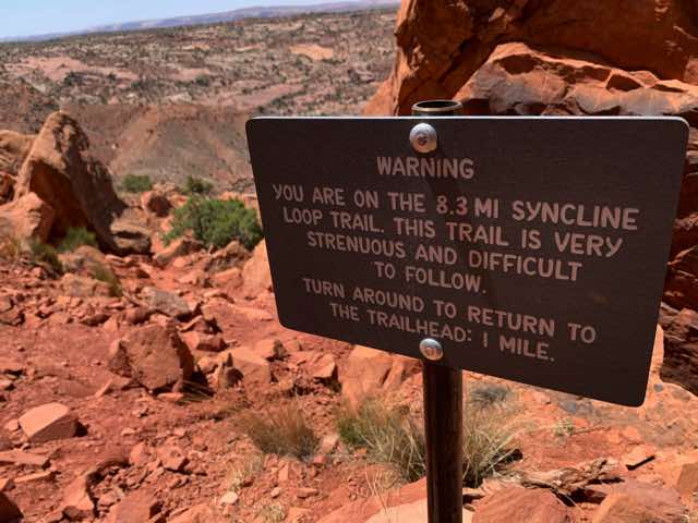 Near the start of Syncline loop