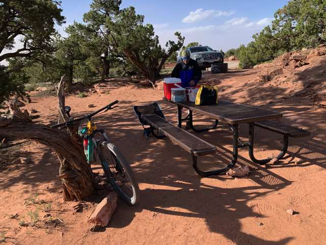 View of our new campsite