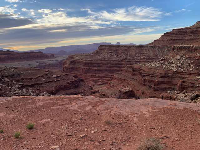 General direction into which we are biking - 6:50 a.m.