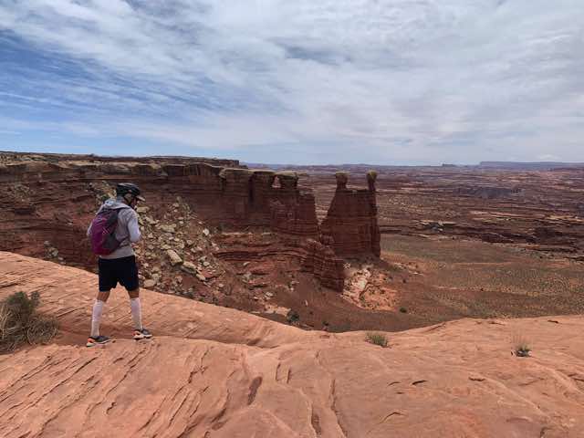 Note the fallen rock in the background to Norm, as well as the mushrooms in the center.