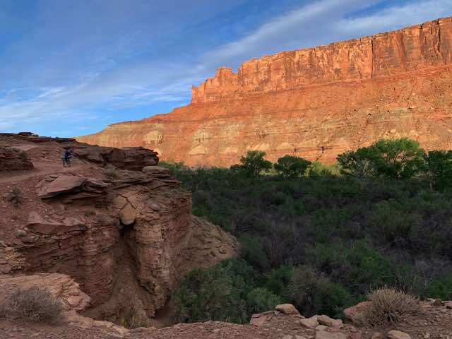 Norm adjusts his frontpack as we are about to descend back to the floodplain