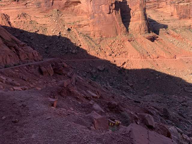 Last view showing more of the road that was climbed thus far, but not able to see the turn