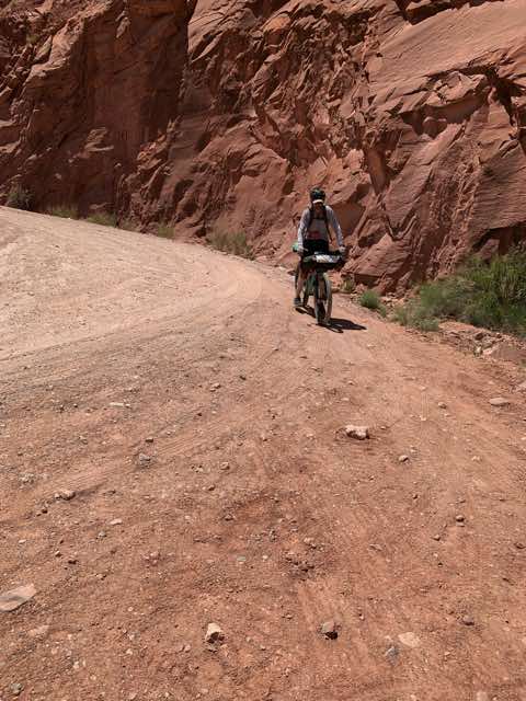 Norm pulling over in a hairpin corner