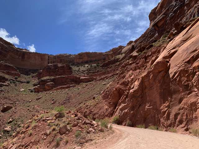Looking up to the observation area we had looked down on two days earlier