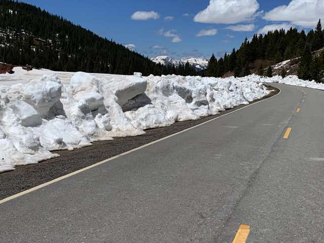 The frontage road to the trail